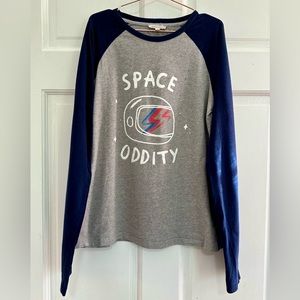 {Hundred Pieces} Space Oddity Reglan Colorblock T-Shirt - Sz 12 👨‍🎤💫✨